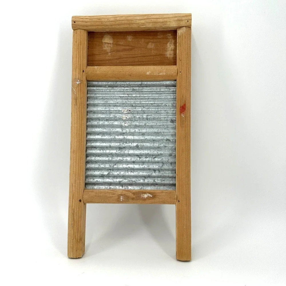 Vintage Wood & Metal Washboard Primitive Rustic Farmhouse Decor‎ 15